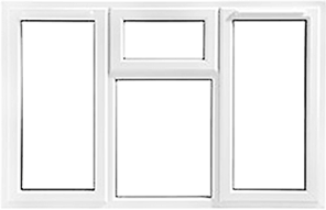 Four panels casement window